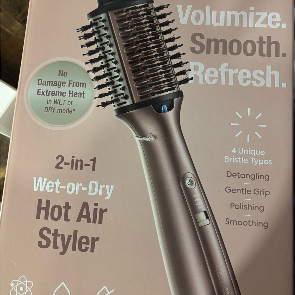 Revlon 2-in-1 Wet-or-Dry Hot Air Styler - Silver